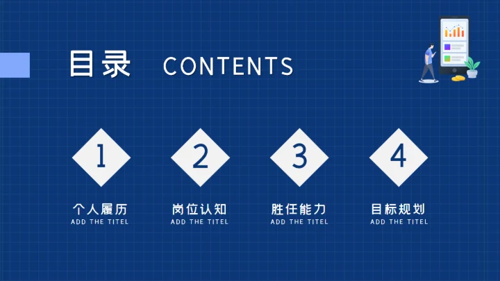 移动互联网岗位竞聘通用PPT模板