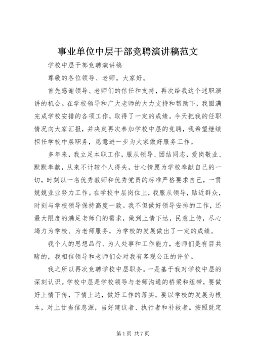 事业单位中层干部竞聘演讲稿范文.docx