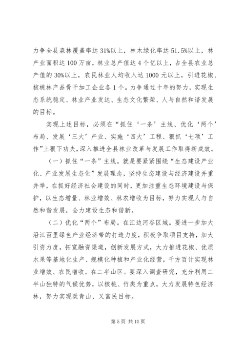 县委书记在县林业工作会议上的讲话.docx