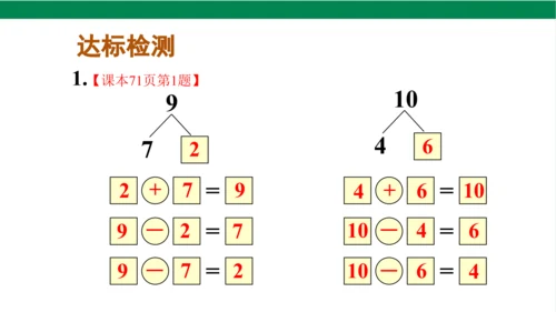 新人教版数学一年级上册5.13整理和复习课件(39张PPT)