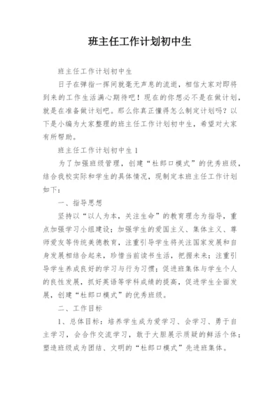 班主任工作计划初中生.docx