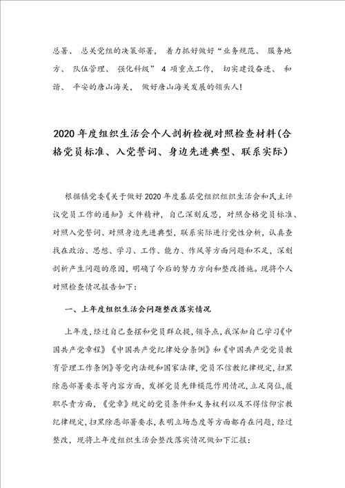 2021年对照党员标准对照入党誓词联系党员实际心得和组织生活会个人剖析检视对照检查材料合格党员标准入党誓词身边先进典型联系实际