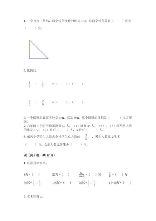 人教版六年级数学小升初试卷（历年真题）.docx