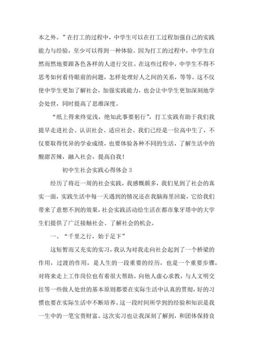 初中生社会实践心得体会范文.docx