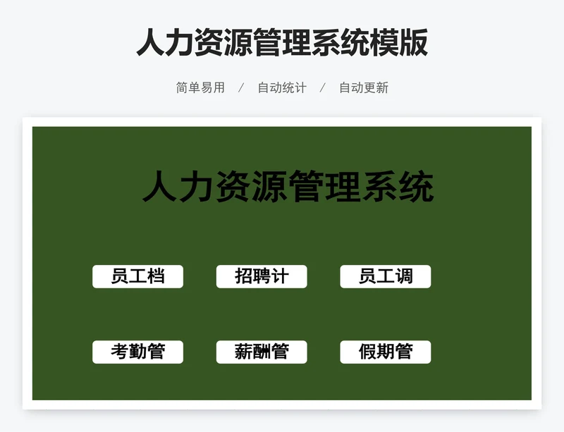 人力资源管理系统模版