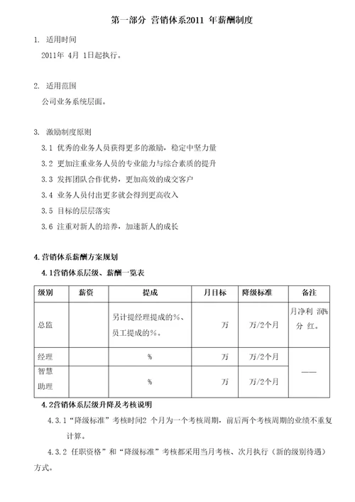 公司营销体系基本法