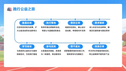 蓝色系插画风9月开学社团纳新PPT模板