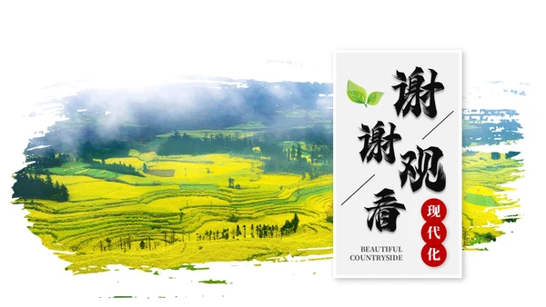 实拍笔刷风格美丽乡村农业介绍新时代农业农村现代化ppt模板