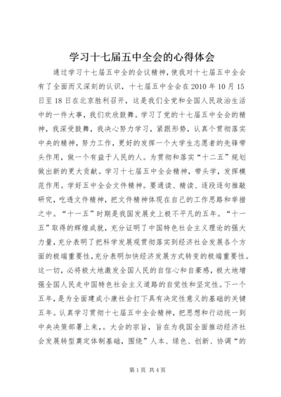 学习十七届五中全会的心得体会 (4).docx