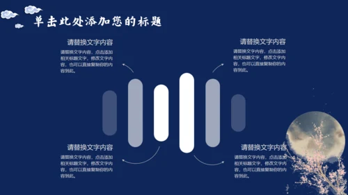 中秋佳节蓝色通用PPT模板