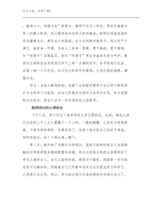 教师培训的心得体会范文13篇.docx