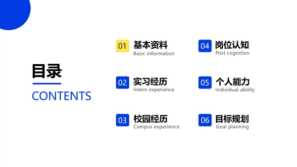 蓝色手绘风个人简历新媒体运营类