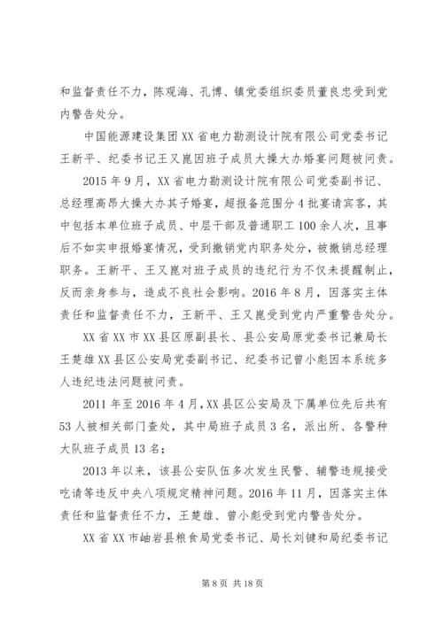 全面从严治党不力方面存在的问题从严治党不力具体表现.docx