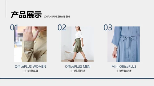 简约图文风白色企业服装品牌宣传PPT模板