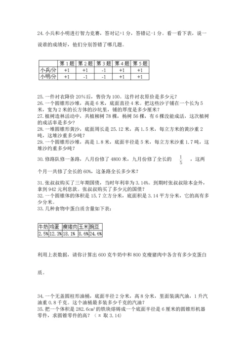 六年级小升初数学应用题50道及一套参考答案.docx