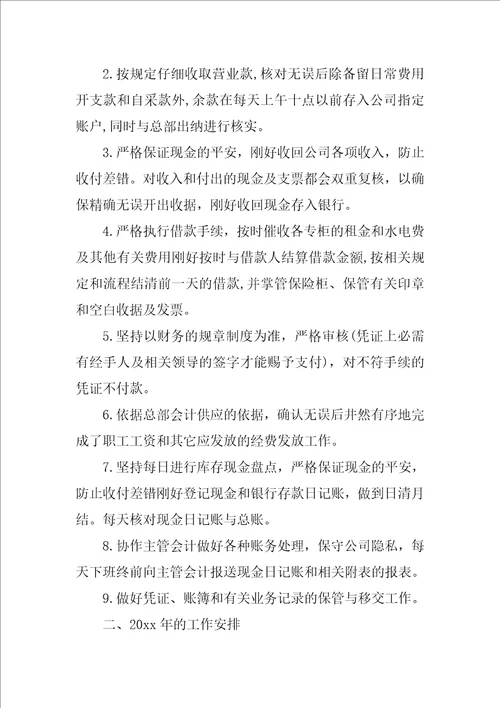 出纳年终工作总结范文锦集九篇