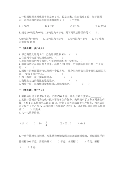人教版数学六年级下册试题期末模拟检测卷【原创题】.docx