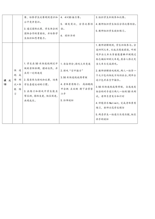 小学体育与健康三年级 快速跑（静态与动态平衡+基本移动技能）大单元教学设计
