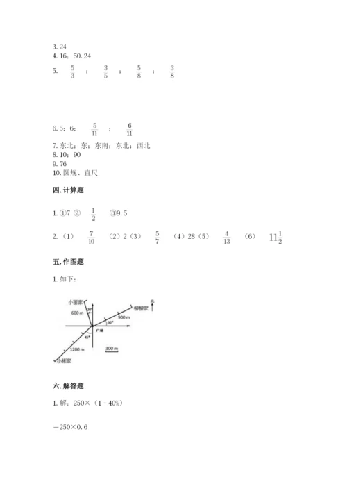 2022人教版六年级上册数学期末测试卷附参考答案（综合题）.docx