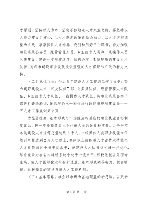 市规划建设局十一五人才工作规划 (2).docx