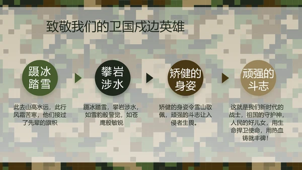 迷彩风部队军事个人工作总结汇报PPT