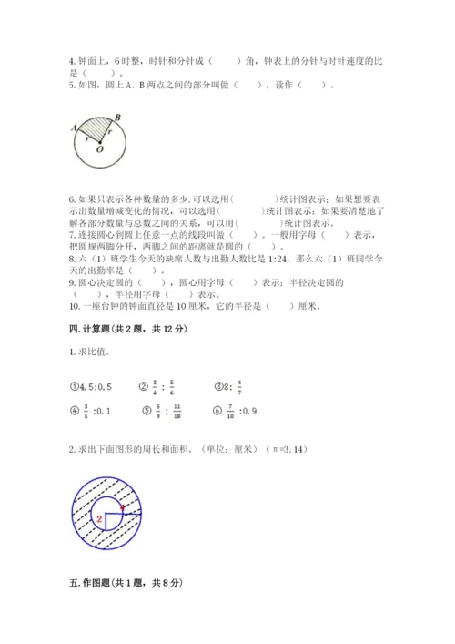 人教版六年级上册数学期末测试卷含答案下载.docx