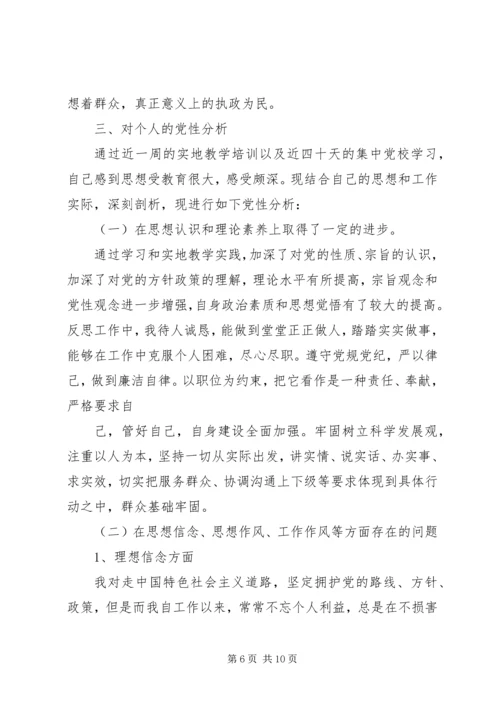 党员对照井冈山精神党性分析材料.docx