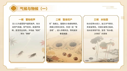 橙黄色中国风传统文化秋分至万物敛PPT模板