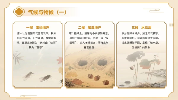 橙黄色中国风传统文化秋分至万物敛PPT模板
