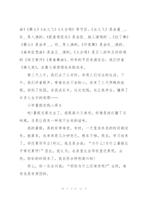 小学暑假实践心得范文十篇.docx