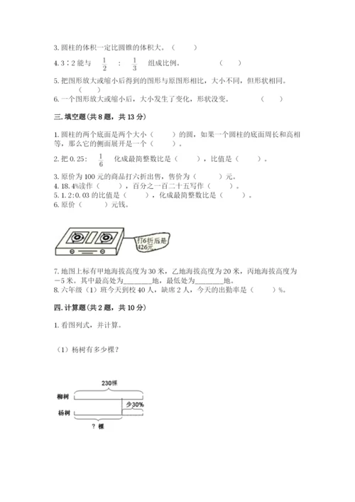 新昌县六年级下册数学期末测试卷完整参考答案.docx