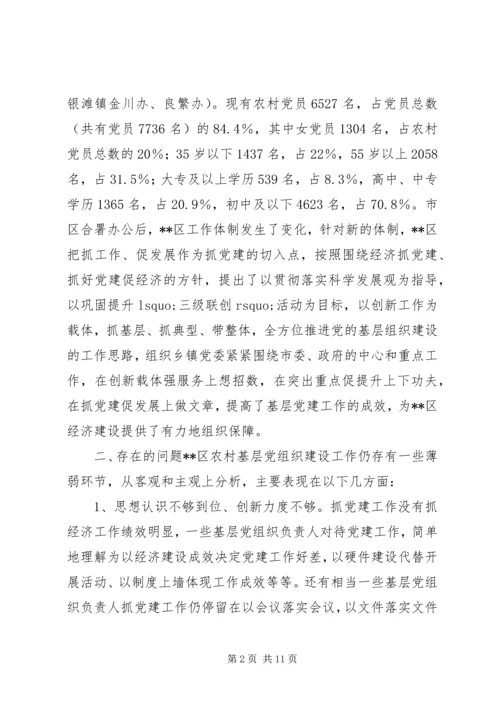 强化创新农村党建工作建设载体调研报告.docx