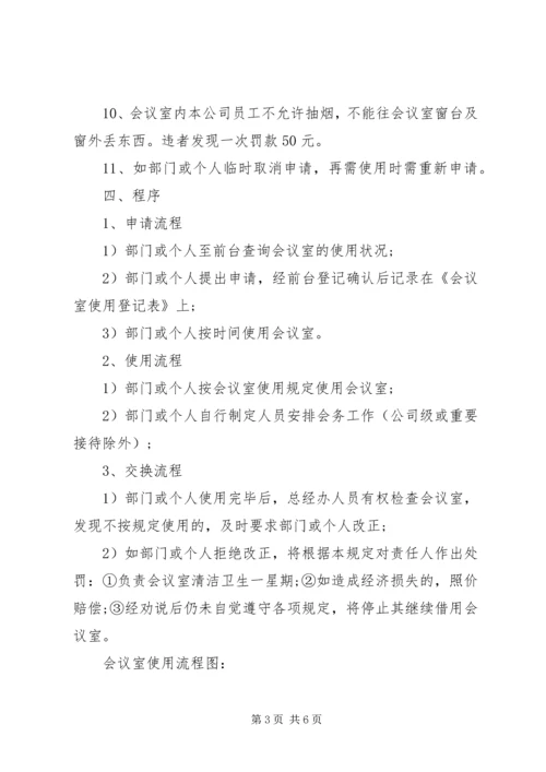 会议室管理办法 (4).docx