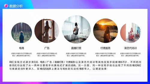 大数据时代下网红现象调查PPT模板