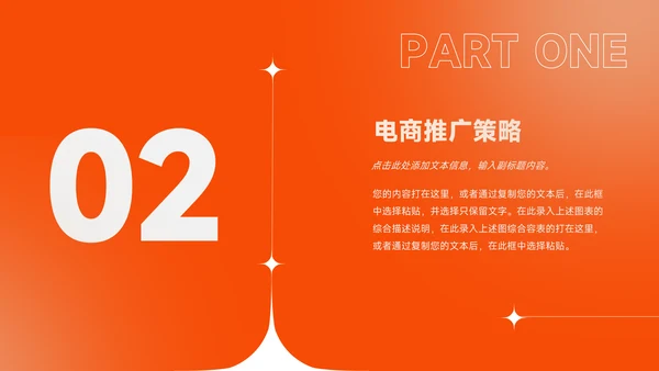 橙色渐变电商运营计划模板PPT模板