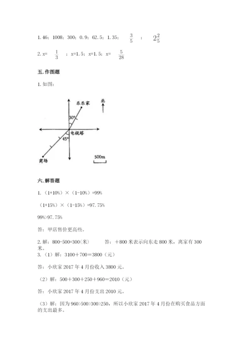 小升初六年级期末试卷精品【突破训练】.docx