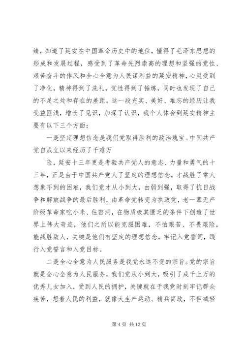 学习延安精神心得体会五篇 (2).docx