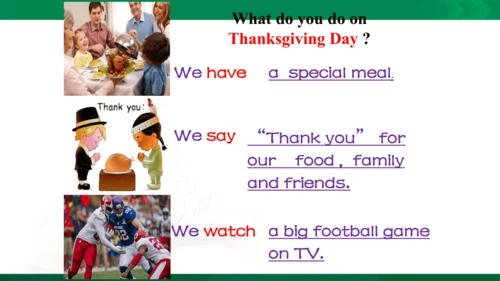 Module 4 Unit 1 Thanksgiving is my favourite festi