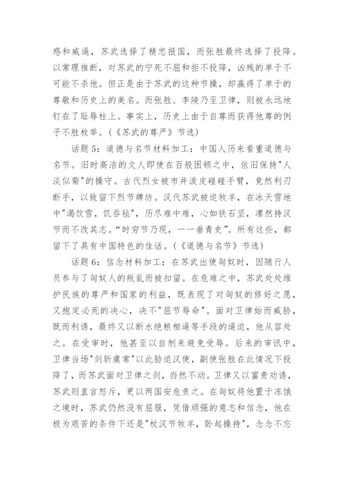 高中语文课本作文素材集锦.docx