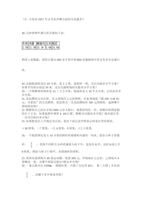 六年级小升初数学应用题50道及参考答案【精练】.docx