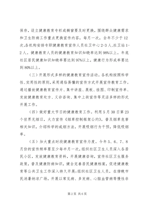 社区卫生服务站健康教育工作计划.docx