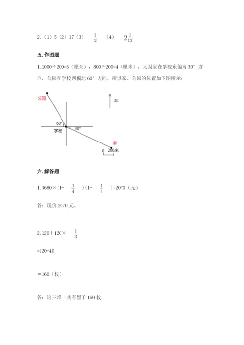 人教版六年级上册数学期中测试卷往年题考.docx