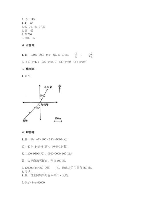 射阳县六年级下册数学期末测试卷汇编.docx