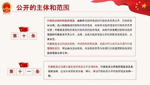 政府信息公开条例全文学习讲座PPT模板