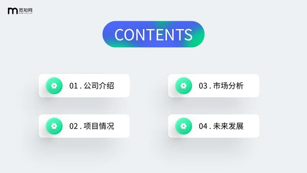 蓝色微立体风简约形状商业项目计划书PPT商业计划书