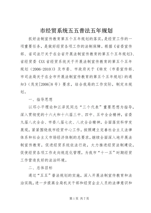 市经贸系统五五普法五年规划.docx