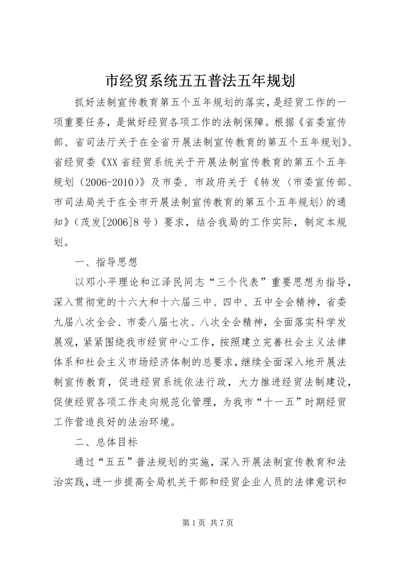 市经贸系统五五普法五年规划.docx