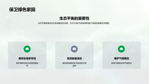 生态平衡教育讲座PPT模板