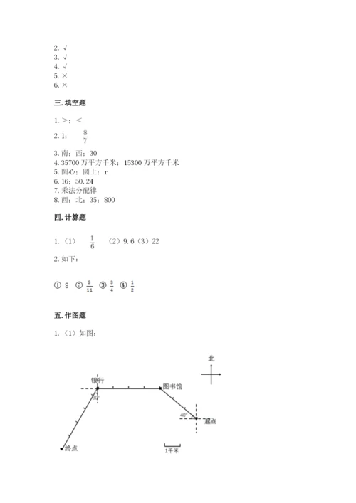 小学六年级数学上册期末卷及参考答案（综合题）.docx