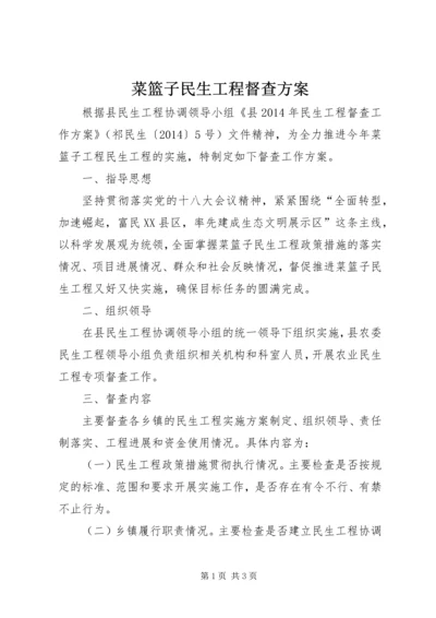 菜篮子民生工程督查方案.docx